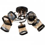 Люстра 673156/5 E27 40Вт черный-золото 57х57х28 см