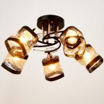 Люстра 673156/5 E27 40Вт черный-золото 57х57х28 см