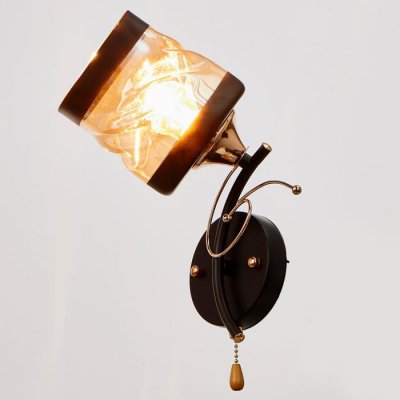 Бра 673157/1 E27 40Вт черный-золото 18х14х27 см Бра 673157/1 E27 40Вт черный-золото 18х14х27 см