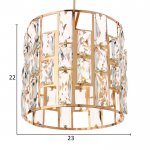 Светильник 669906/1 E27 40Вт золото 24х24х123 см