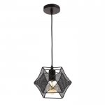 Светильник 669909/1 E27 40Вт черный 20х15х115 см