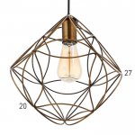 Светильник 669915/1 E27 40Вт золото 21х21х121 см