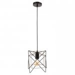 Светильник 669918/1 E27 40Вт черный-золото 18х18х118 см