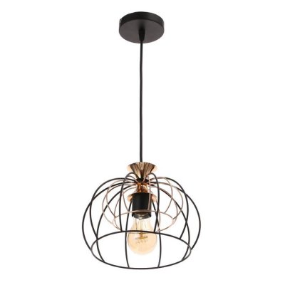 Светильник 669919/1 E27 40Вт черный-золото 25х25х116 см