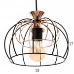 Светильник 669919/1 E27 40Вт черный-золото 25х25х116 см