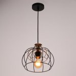 Светильник 669919/1 E27 40Вт черный-золото 25х25х116 см