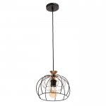 Светильник 669919/1 E27 40Вт черный-золото 25х25х116 см