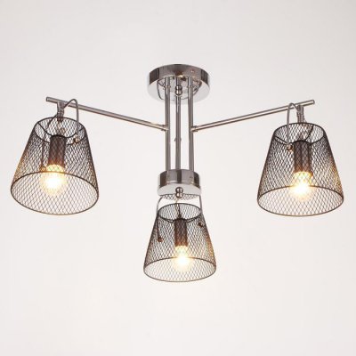 Люстра 662402/3 40Вт E14 черный-хром 63х63х30 см