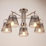 Люстра 662403/5 40Вт E14 черный-хром 63х63х30 см