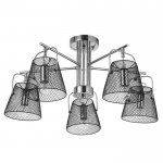 Люстра 662403/5 40Вт E14 черный-хром 63х63х30 см