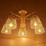 Люстра 662406/5 40Вт E14 белый-золото 63х63х30 см