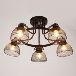 Люстра 662412/5 40Вт E14 черный 70х70х40 см