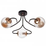 Люстра 662417/3 40Вт E14 черный-золото 60х60х28 см