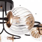 Люстра 662417/3 40Вт E14 черный-золото 60х60х28 см