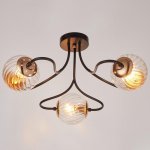 Люстра 662417/3 40Вт E14 черный-золото 60х60х28 см