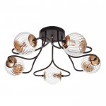 Люстра 662418/5 40Вт E14 черный-золото 66х66х28 см