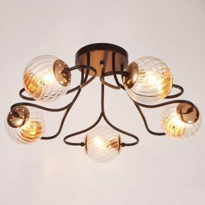 Люстра 662418/5 40Вт E14 черный-золото 66х66х28 см Люстра 662418/5 40Вт E14 черный-золото 66х66х28 см