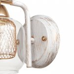 Бра 662428/1 E14 40Вт белый-золото 26х16х20 см