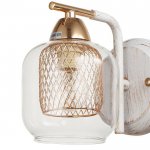 Бра 662428/1 E14 40Вт белый-золото 26х16х20 см