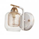 Бра 662428/1 E14 40Вт белый-золото 26х16х20 см