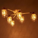 Люстра 662430/6 E14 40Вт белый-золото 72х72х20 см