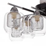 Люстра 662435/8 E14 40Вт черный-хром 72х16х20 см