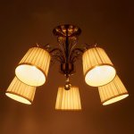 Люстра 662452/5 E14 40Вт бронза 64,5х64,5х39 см