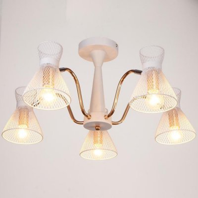 Люстра 662459/5 E14 40Вт белый-золото 61х61х27 см