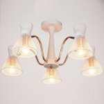 Люстра 662459/5 E14 40Вт белый-золото 61х61х27 см