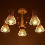 Люстра 662459/5 E14 40Вт белый-золото 61х61х27 см