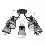 Люстра 662465/5 E14 40Вт черный-медь 62х62х34 см