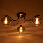 Люстра 662471/3 E14 40Вт черный хром  61х61х19 см