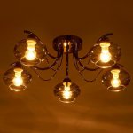 Люстра 662472/5 E14 40Вт черный хром  61х61х19 см