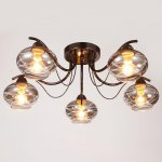 Люстра 662472/5 E14 40Вт черный хром  61х61х19 см