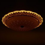 Светильник 670001N LED 80Вт 3 режима 3000-6000К диммер золото 50х50х11 см