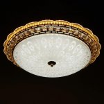 Светильник с ПДУ 670002N LED 80Вт 3 режима 3000-6000К диммер золото 50х50х11 см