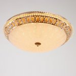 Светильник с ПДУ 670003N LED 80Вт 3 режима 3000-6000К диммер золото 50х50х11 см