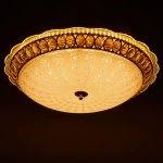 Светильник с ПДУ 670003N LED 80Вт 3 режима 3000-6000К диммер золото 50х50х11 см