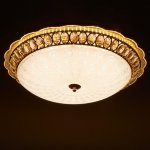 Светильник с ПДУ 670003N LED 80Вт 3 режима 3000-6000К диммер золото 50х50х11 см