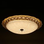 Светильник с ПДУ 670004N LED 80Вт 3 режима 3000-6000К диммер золото 50х50х11 см