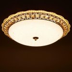 Светильник с ПДУ 670005N LED 80Вт 3 режима 3000-6000К диммер золото 50х50х11 см