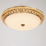 Светильник с ПДУ 670005N LED 80Вт 3 режима 3000-6000К диммер золото 50х50х11 см