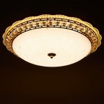 Светильник с ПДУ 670005N LED 80Вт 3 режима 3000-6000К диммер золото 50х50х11 см