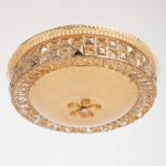 Светильник с ПДУ 670008N LED 80Вт 3 режима 3000-6000К диммер золото 48х48х16 см