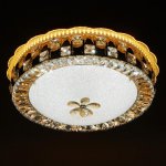 Светильник с ПДУ 670008N LED 80Вт 3 режима 3000-6000К диммер золото 48х48х16 см