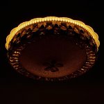 Светильник с ПДУ 670008N LED 80Вт 3 режима 3000-6000К диммер золото 48х48х16 см