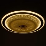 Светильник 670012N LED 80Вт 3 режима 3000-6000К диммер бело-коричневый 50х50х9 см