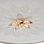 Светильник 670013N LED 80Вт 3 режима 3000-6000К диммер белый-черный 50х50х9 см