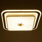 Светильник  670014N LED 80Вт 3 режима 3000-6000К диммер белый-черный 50х50х9 см