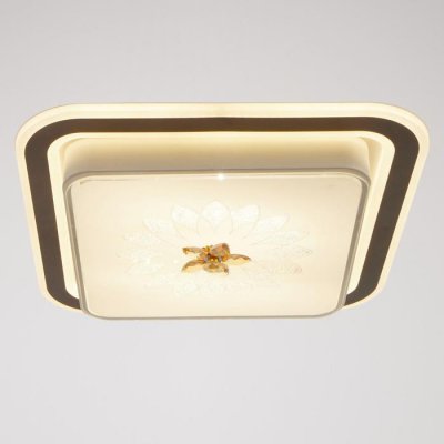 Светильник  670014N LED 80Вт 3 режима 3000-6000К диммер белый-черный 50х50х9 см